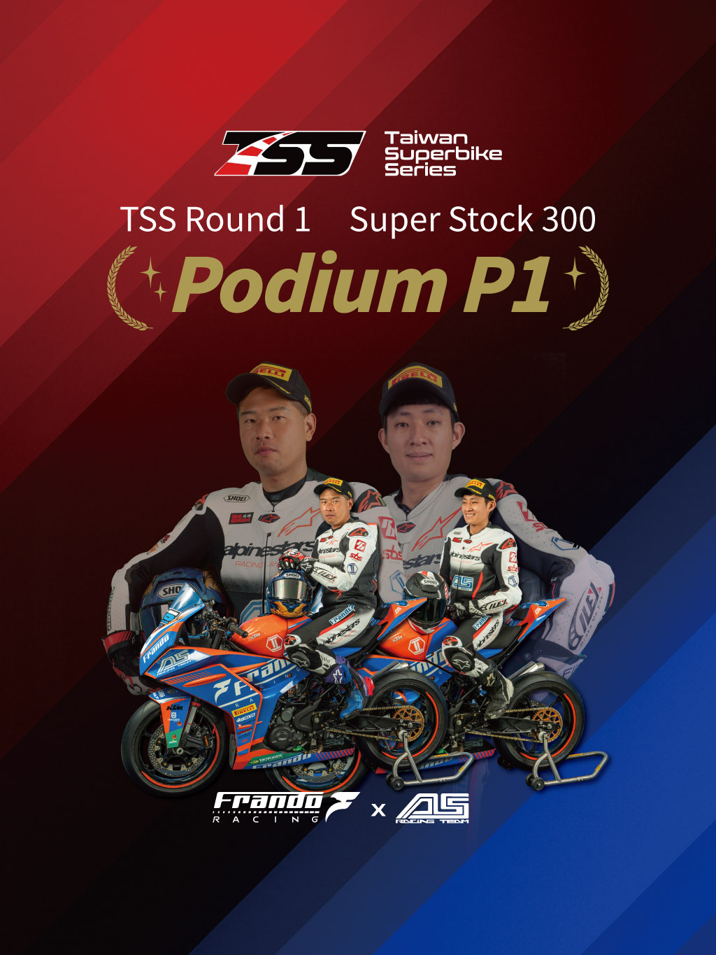 TSS Round 1， Super Stock 300 Group A , Podium P1
